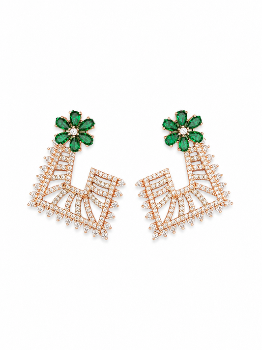 Aretes Emerald Fan Spark