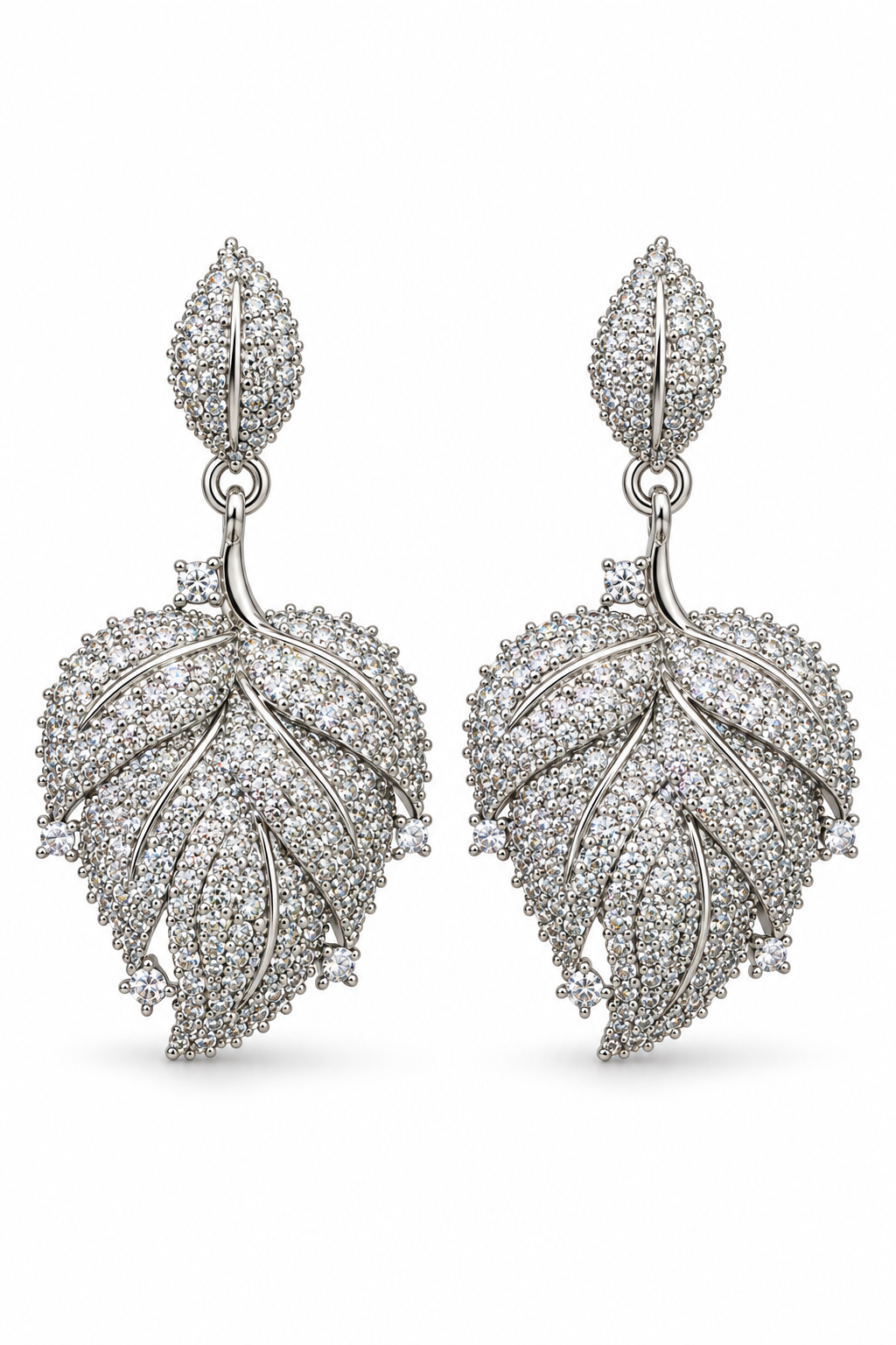 Aretes Crystal Leaves