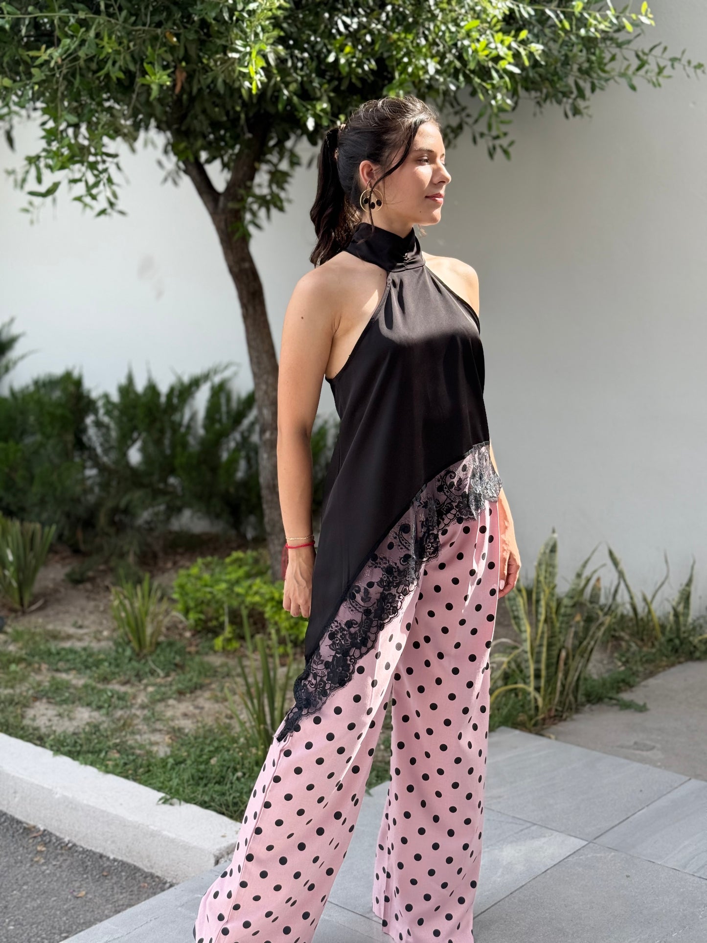 Pantalon blush polka dots