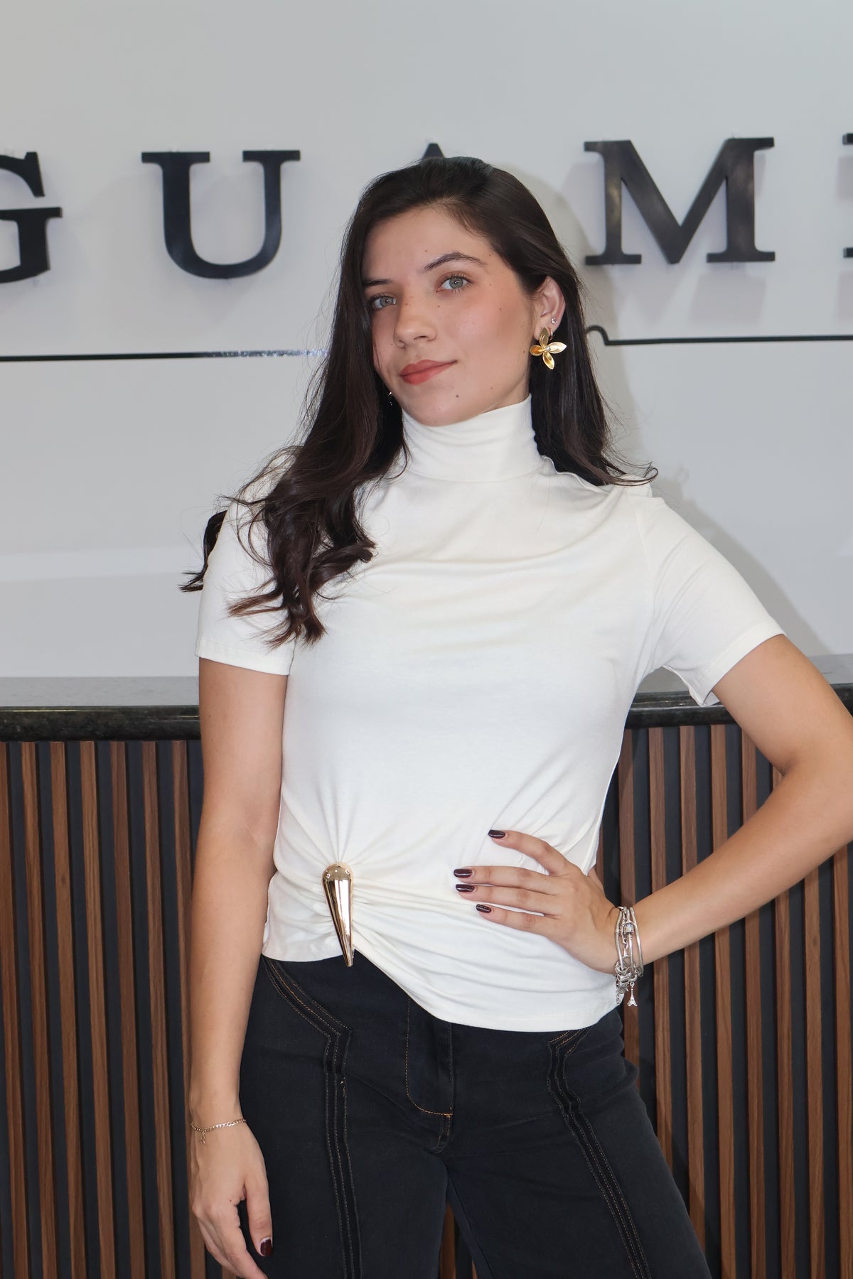 Blusa olive drape