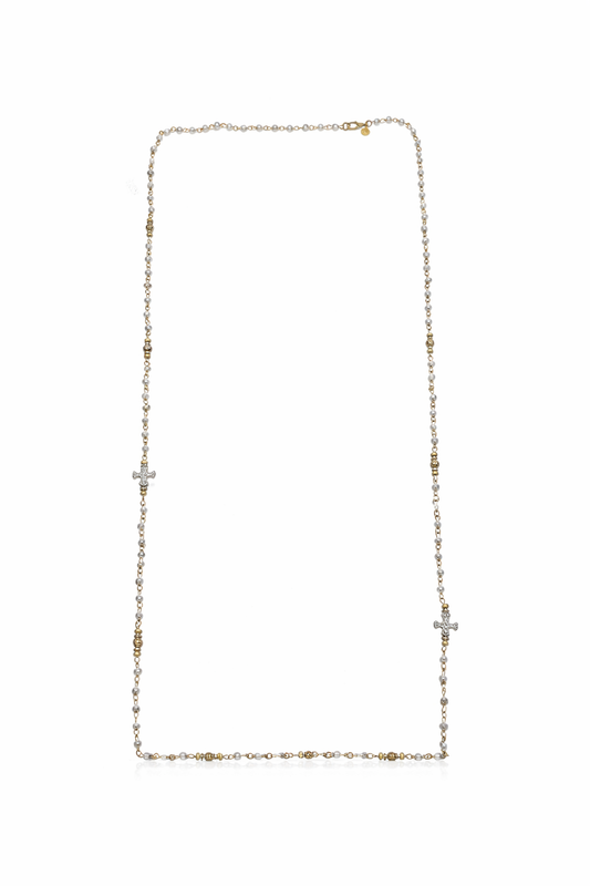 Collar Rosario Minimal Cruces