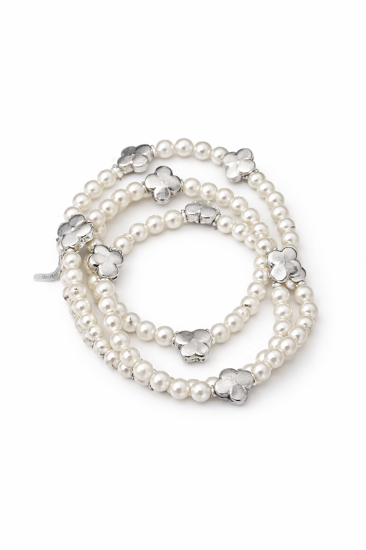 Pulsera Perlas y Flores