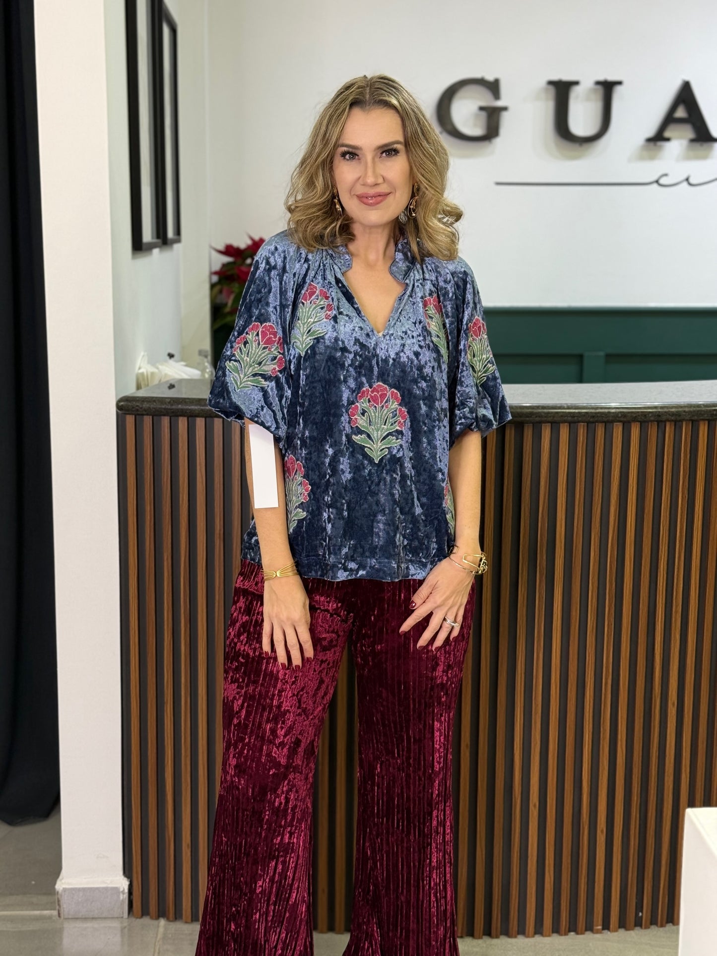 Pantalón de Pana vino Acampanado