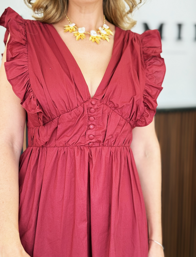 Vestido guinda midi