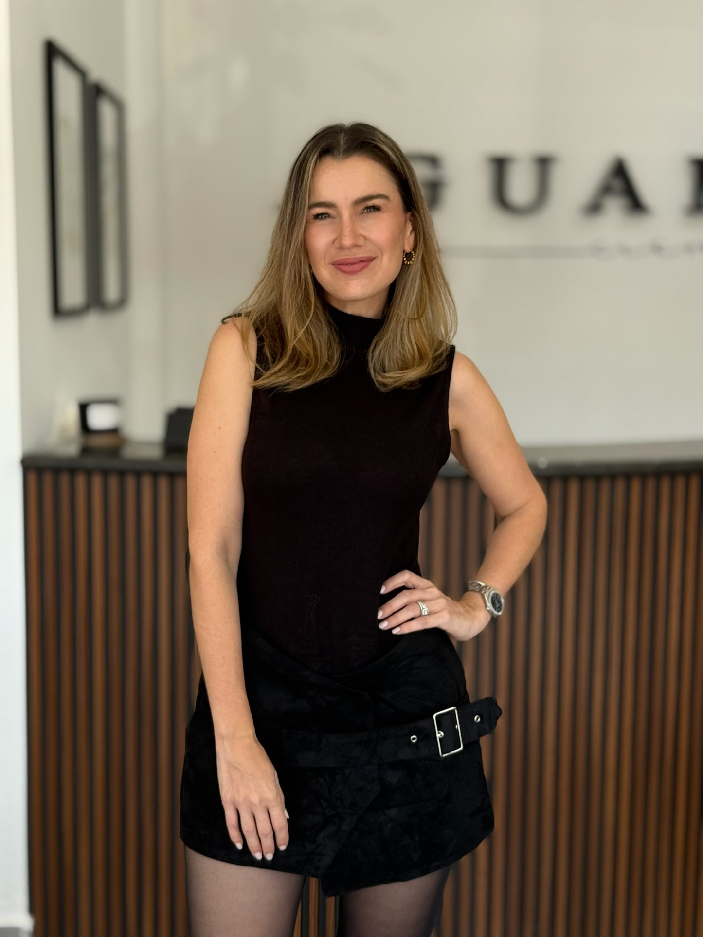 Vestido Black Belted