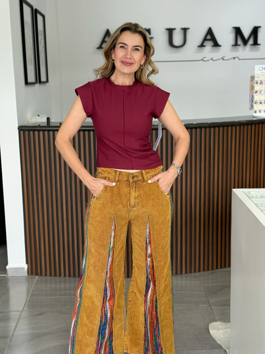 Wide Leg Pants Camel