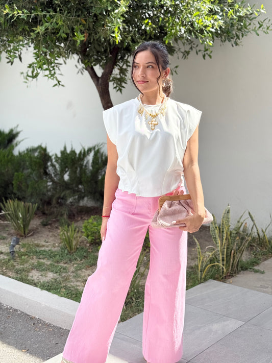Blusa corset blanca