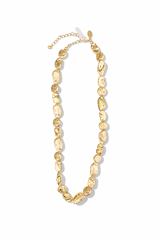 Collar Piedras Orgánicas Doradas