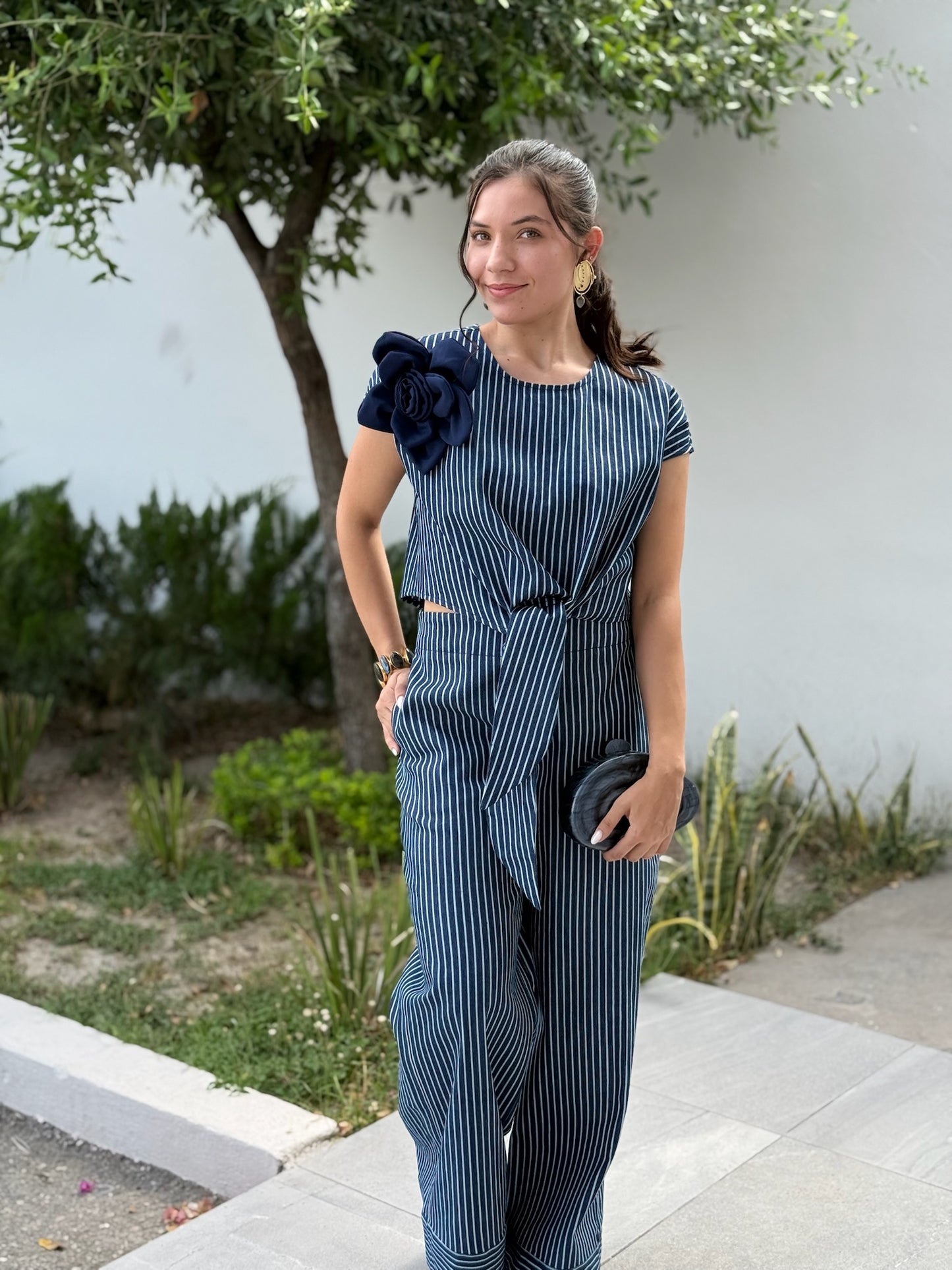Conjunto lineas azul marino
