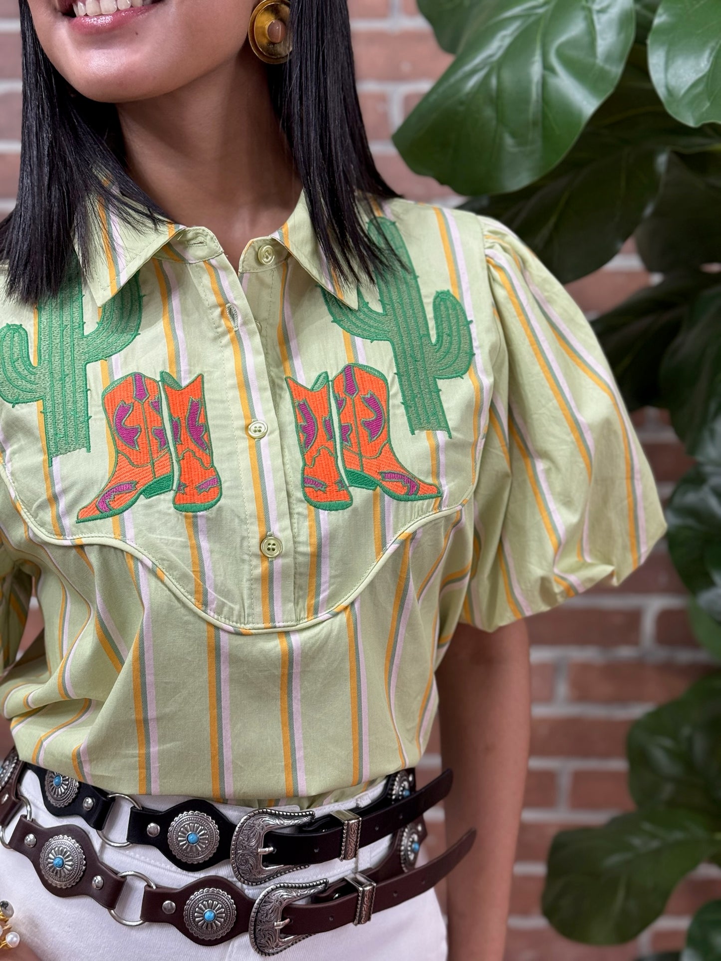 Blusa cactus/botas