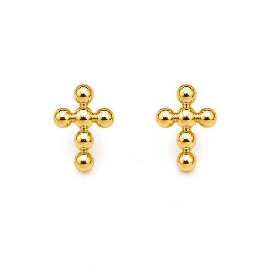 Aretes Golden Cross