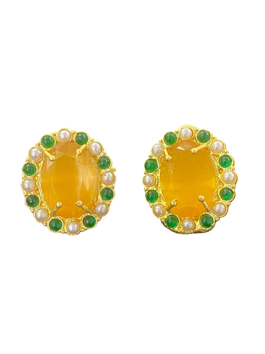 Aretes Ovalo Perlado