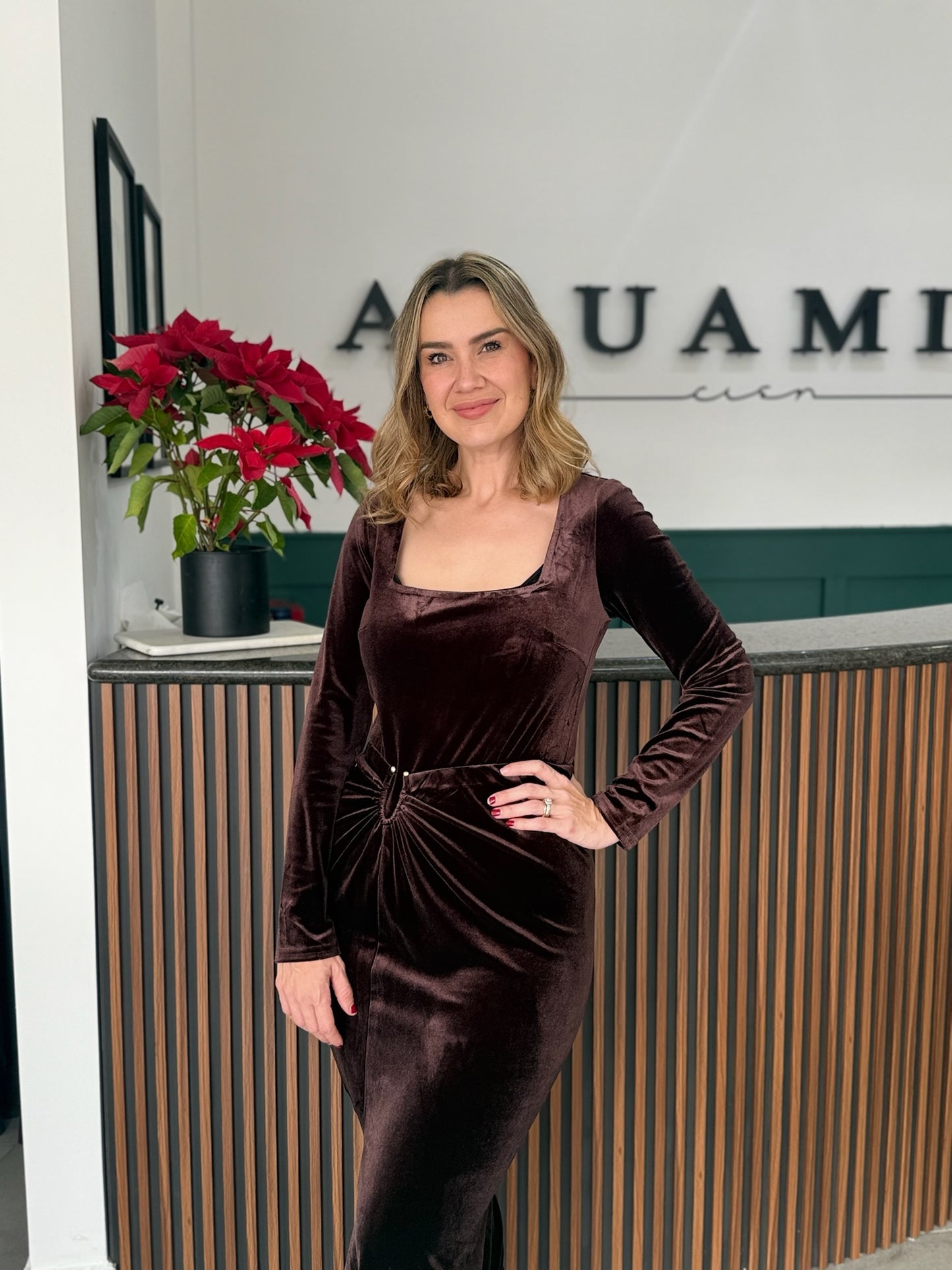 Conjunto cafe velvet