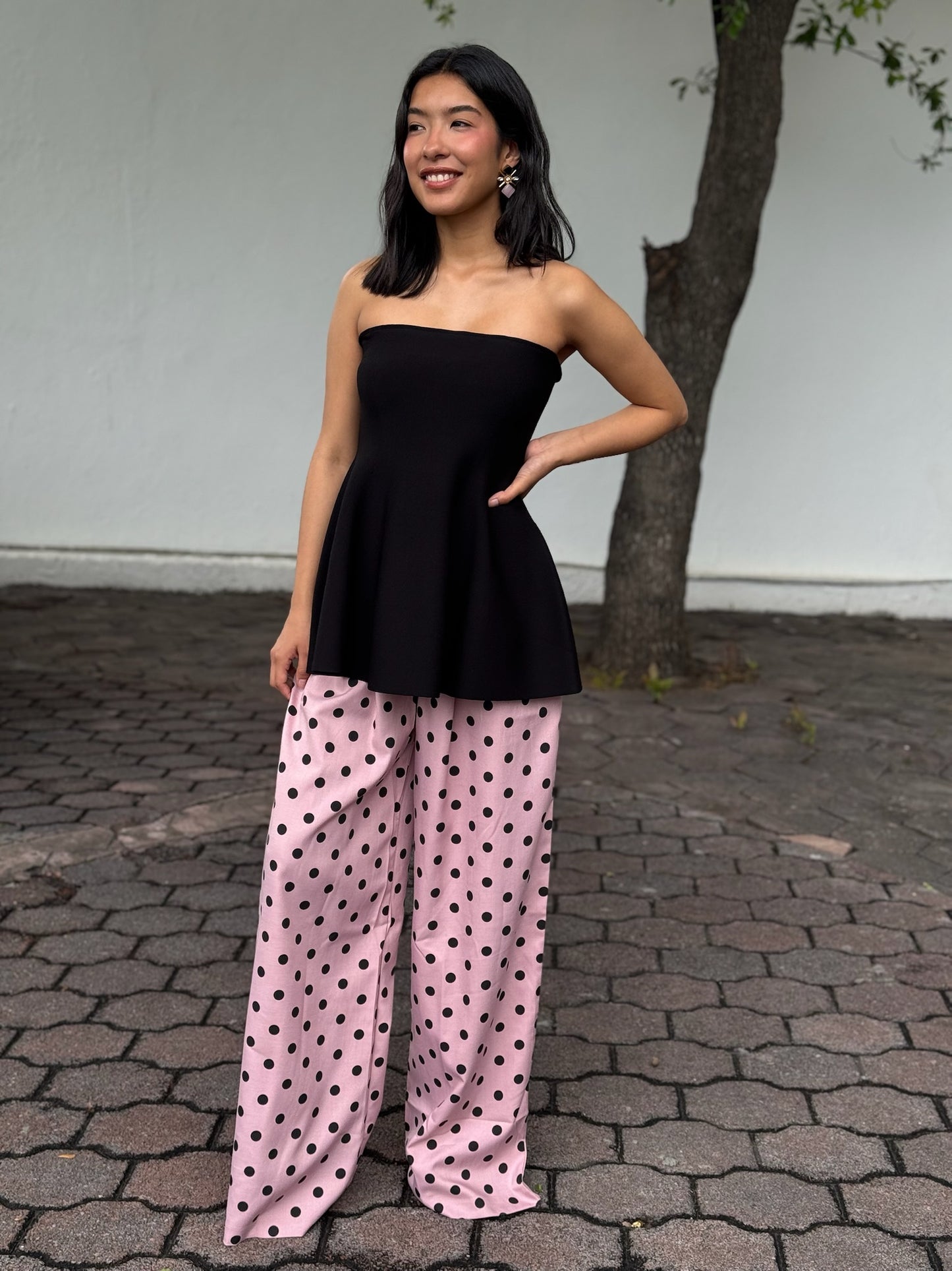 Pantalon blush polka dots