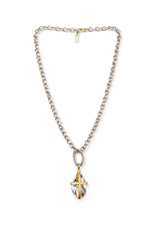 Collar Cadena Cristal Gota