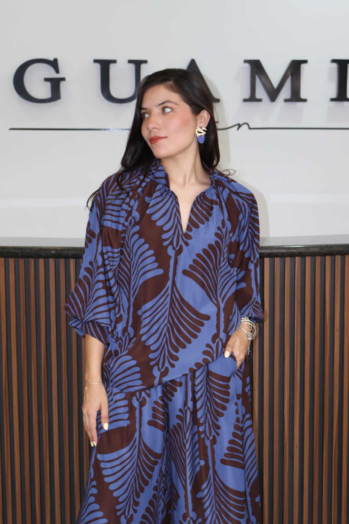 Set estampado slate blue