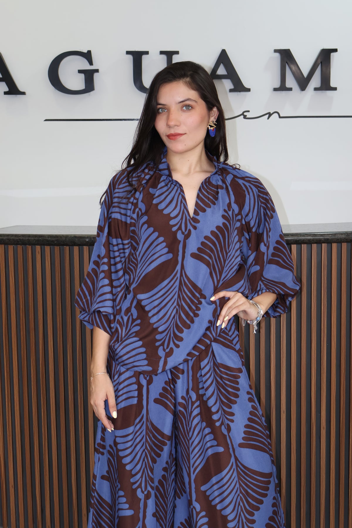 Set estampado slate blue