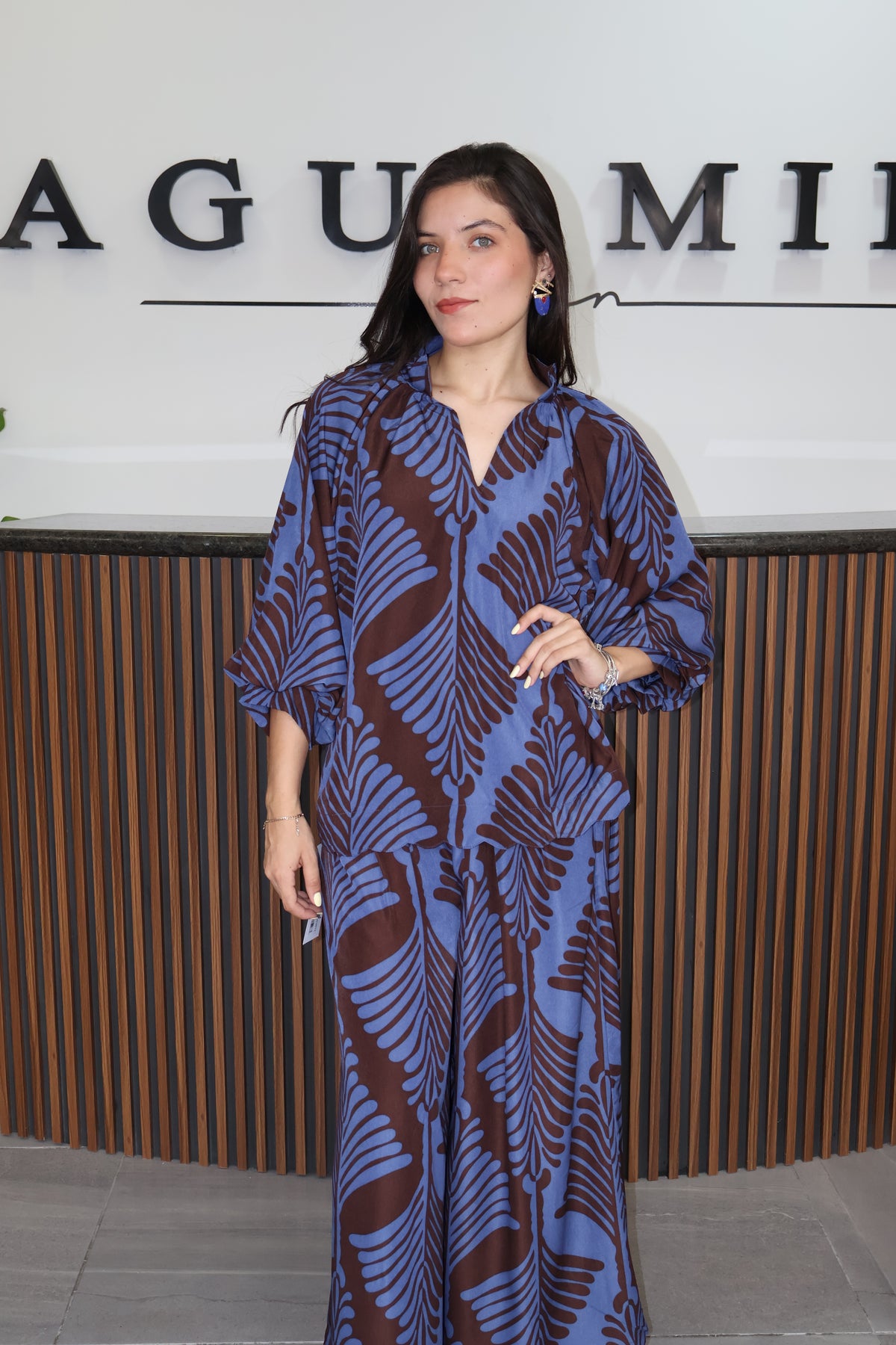 Set estampado slate blue