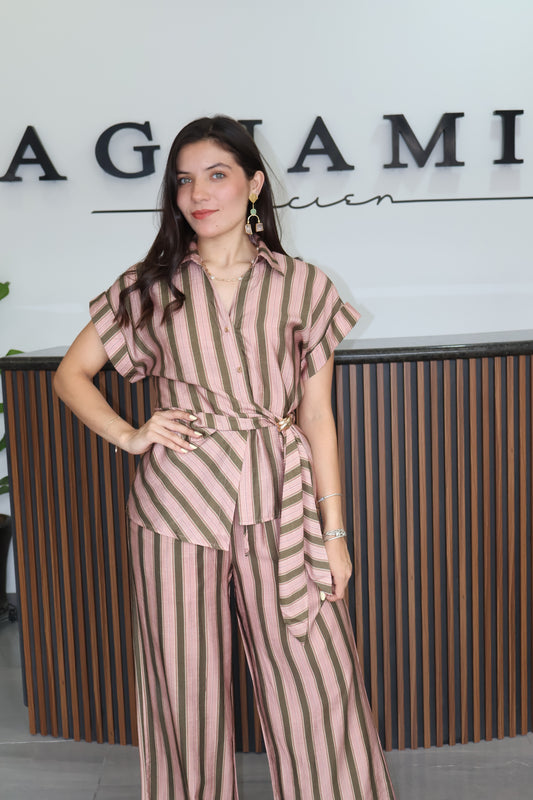 Set olive rayas