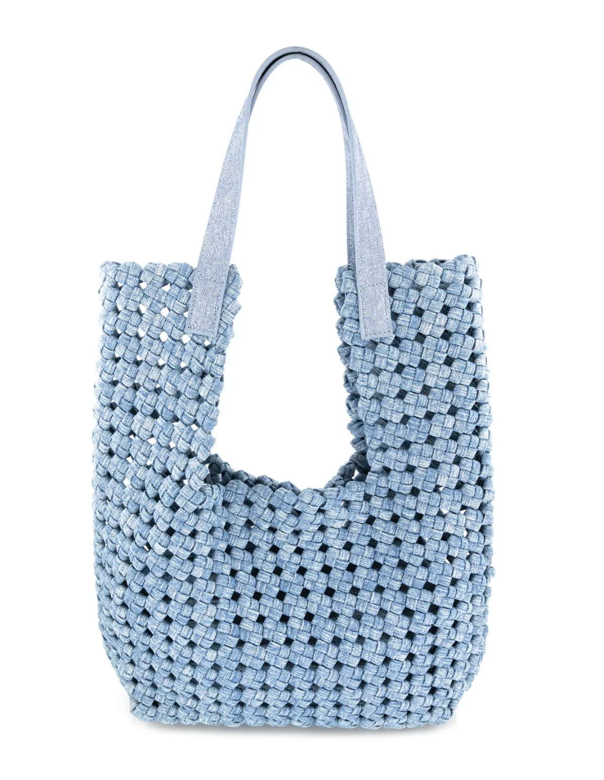 Bolso tejido azul denim