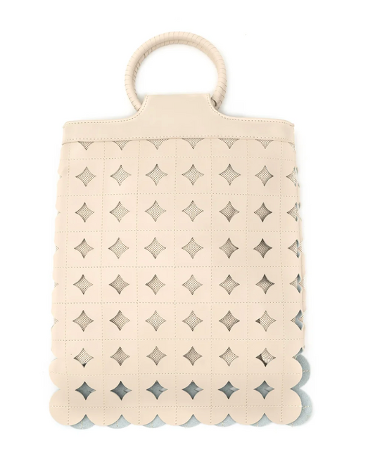 Bolso nude calado con asa circular
