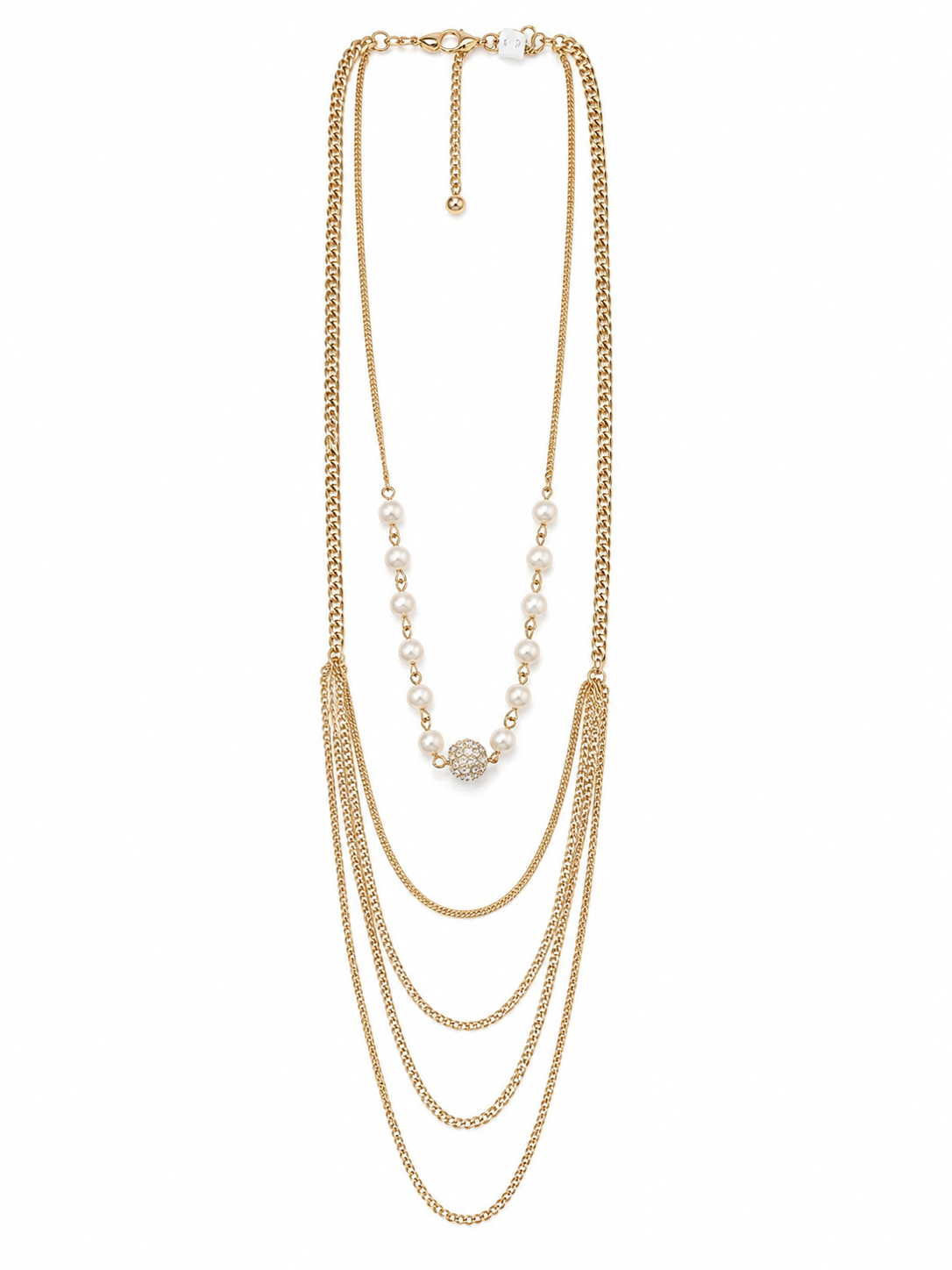 Layered Pearl Statement Necklace