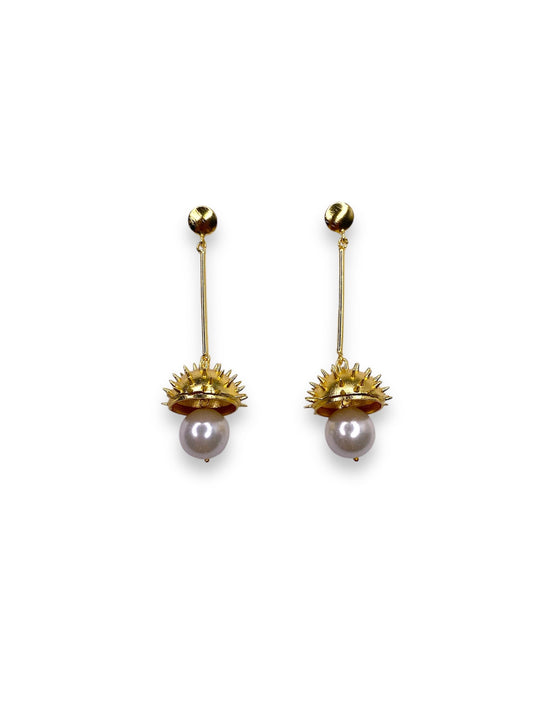 Aretes Colgantes con Perla – Un Toque de Distinción