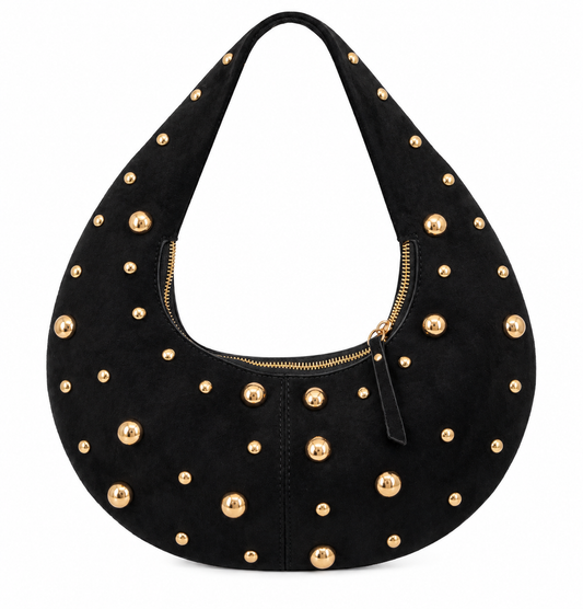Bolso con estoperoles media luna