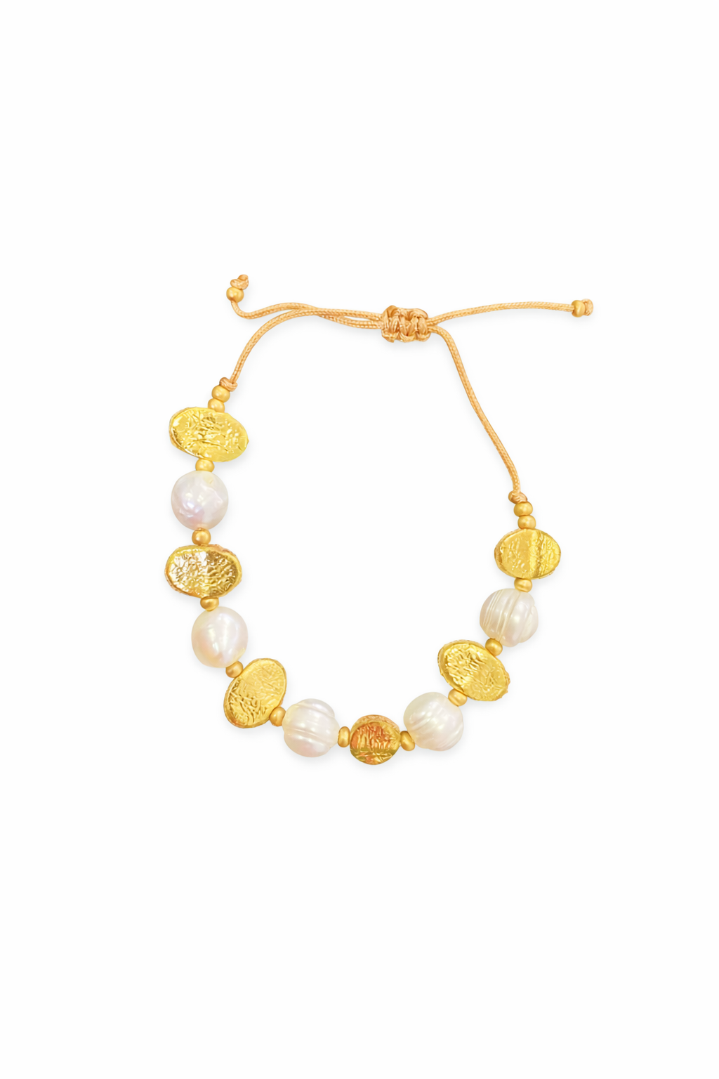 Pulsera Golden Pearl Charm