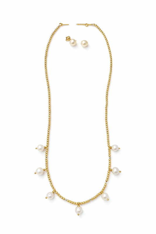 Collar Perla Aura Dorada
