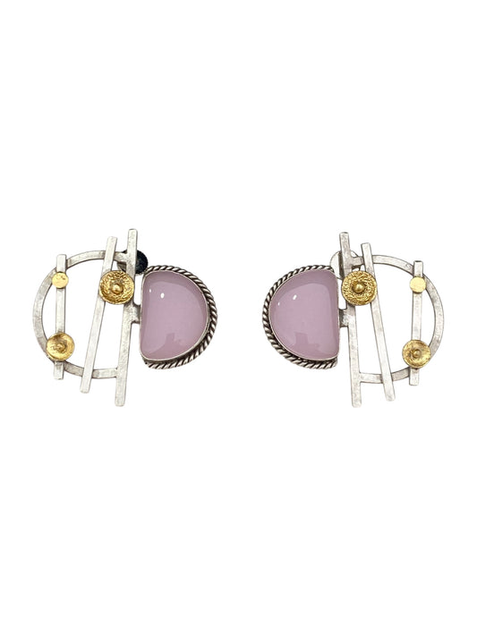 Aretes de autor con piedra natural