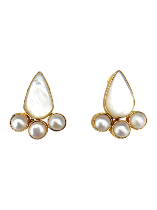 Aretes Gota Madre Perla