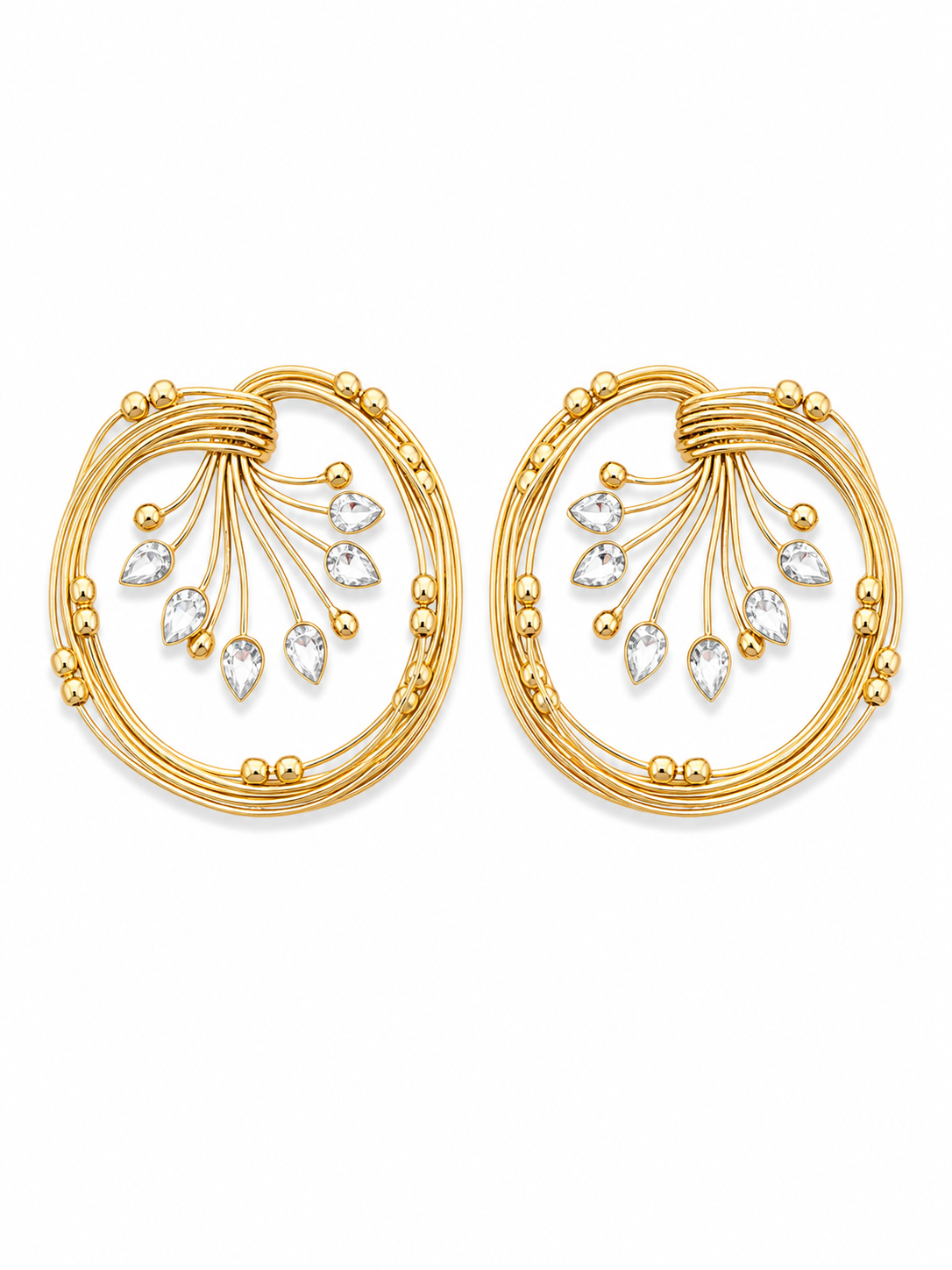 Aretes Spiral Glow Hoops