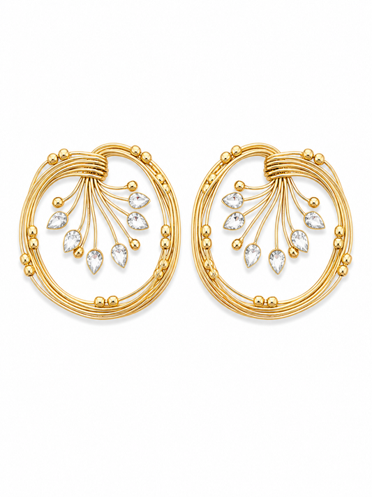 Aretes Spiral Glow Hoops