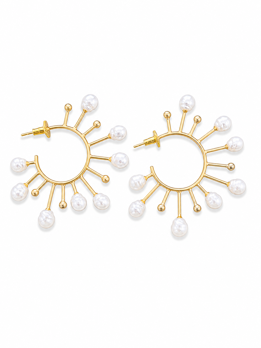 Aretes Pearl Sunburst
