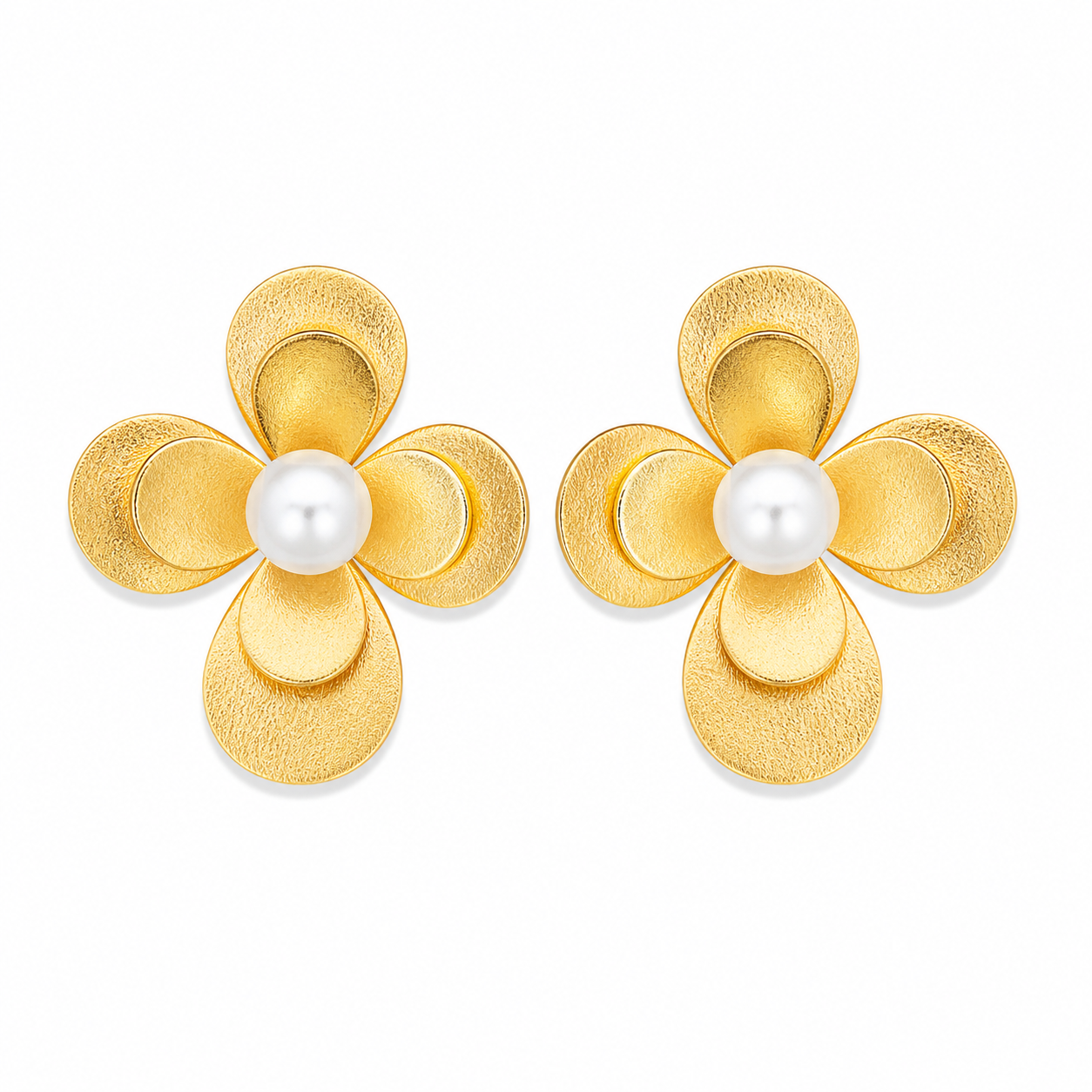Aretes Petal Pearl Stud