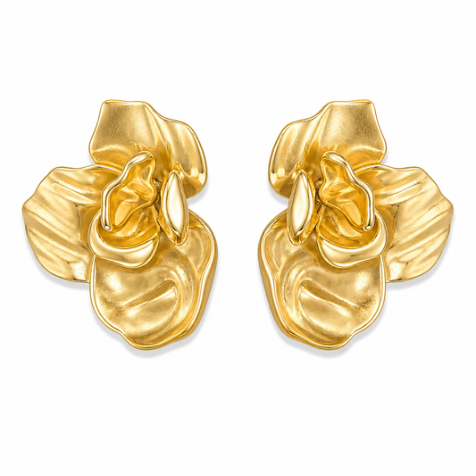 Aretes Sculpted Floral