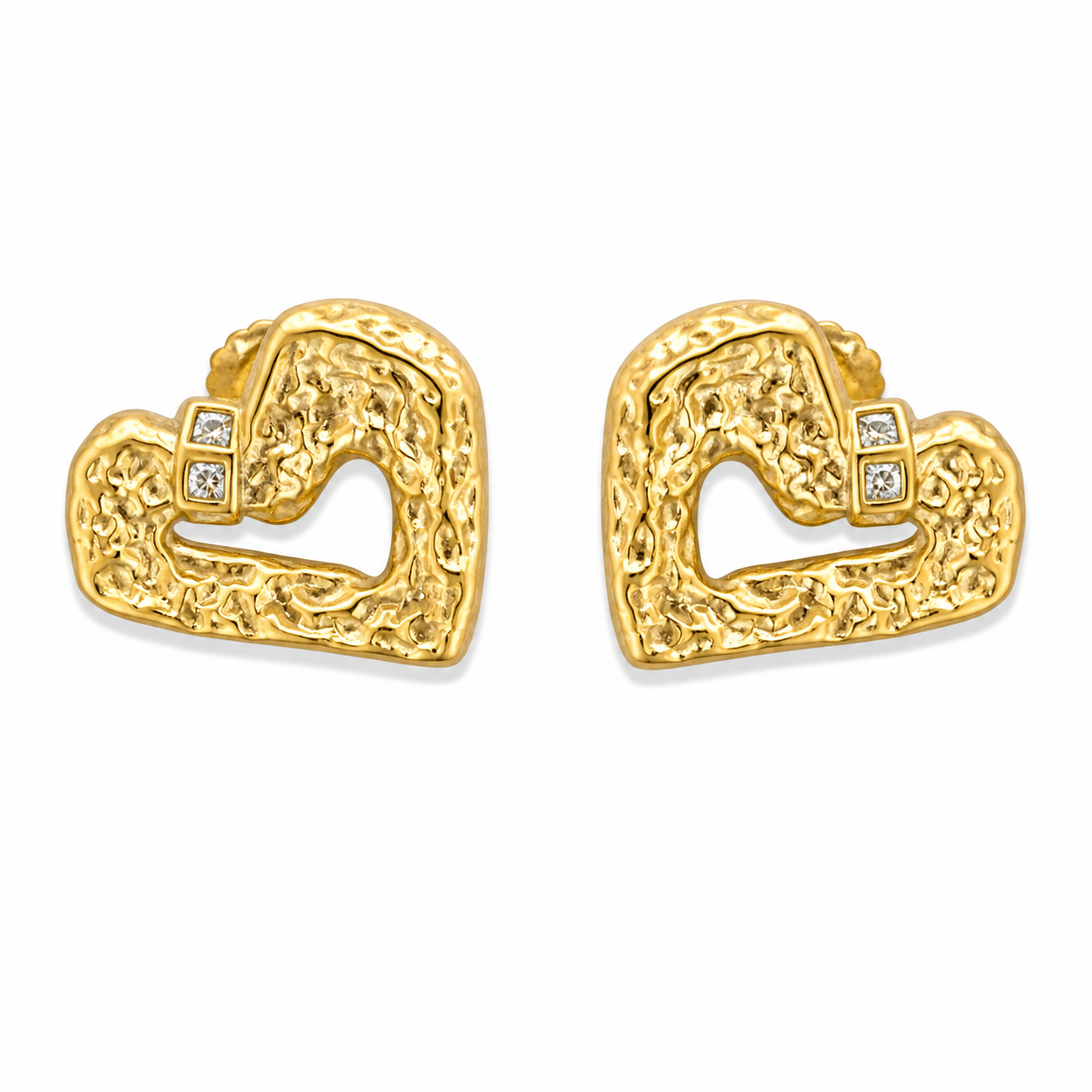 Aretes Textured Heart