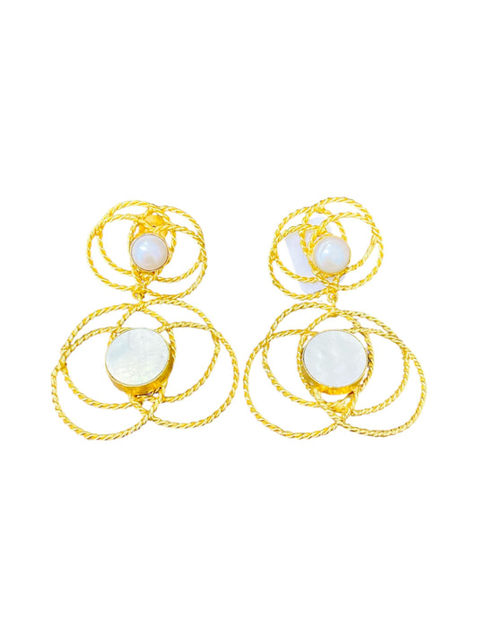Aretes halo doble